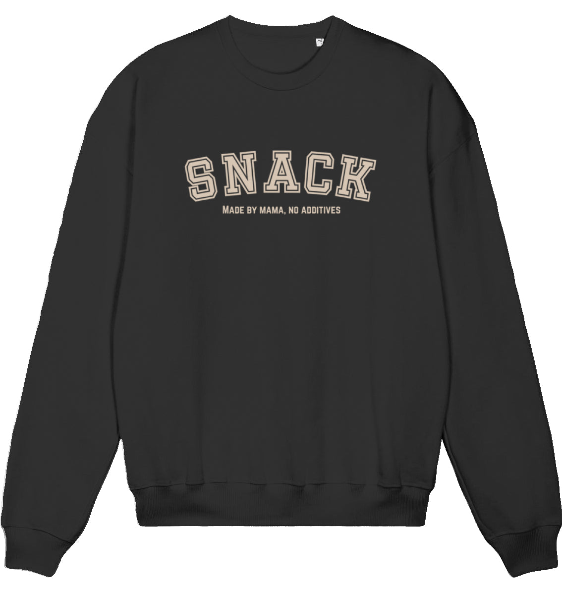 Snack Sweater – Made by Mama, No Additives – Schwarz