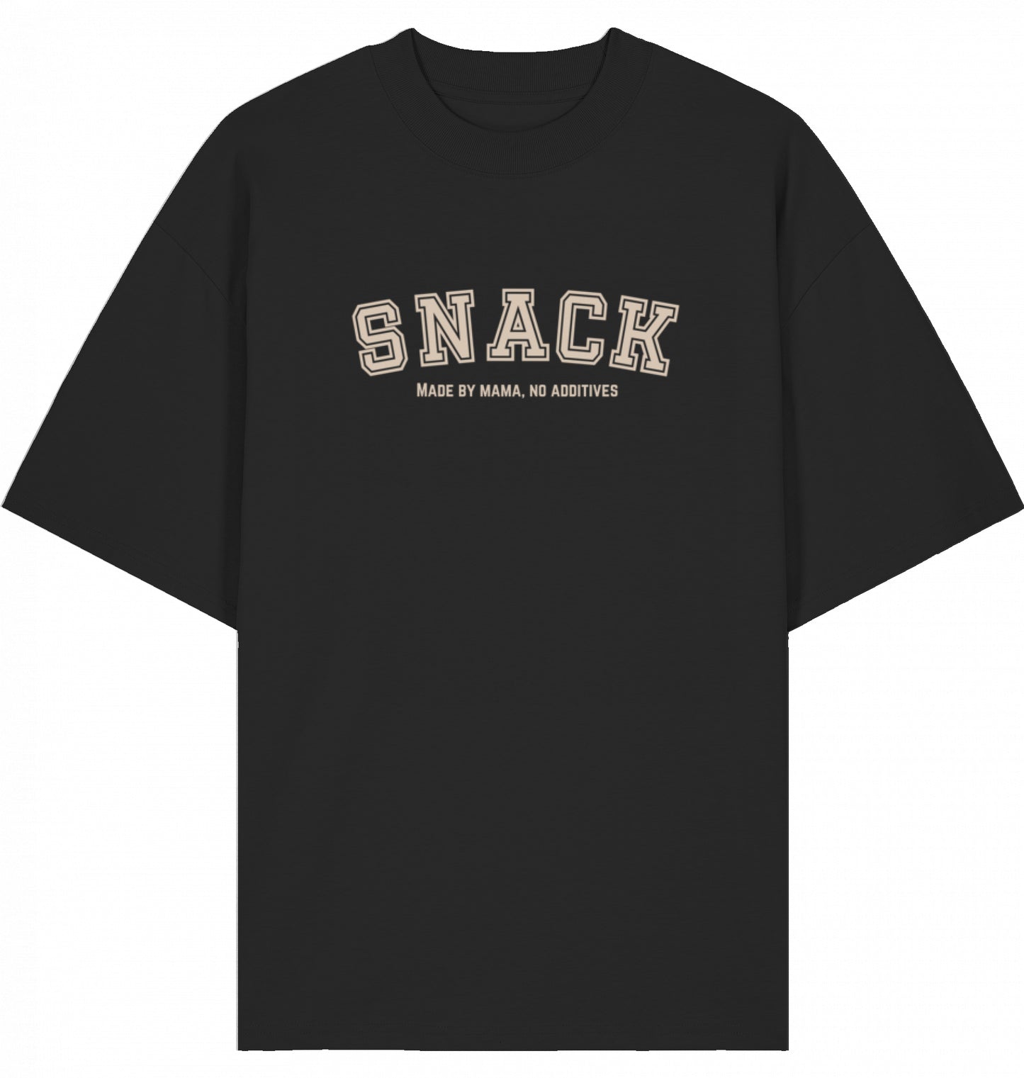 Snack Shirt – Made by Mama, No Additives (Schwarz)
