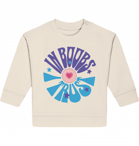 Baby Pulli - In Boobs I trust - lila/blau