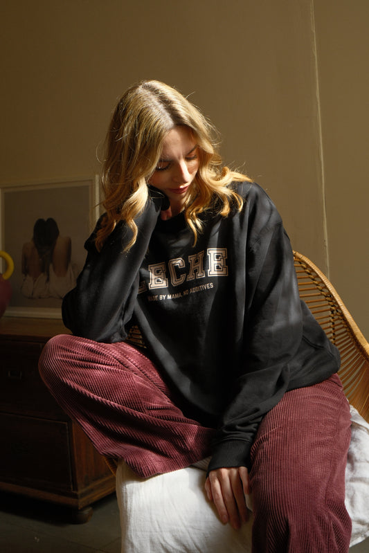 Leche Sweater – Made by Mama, No Additives – Schwarz