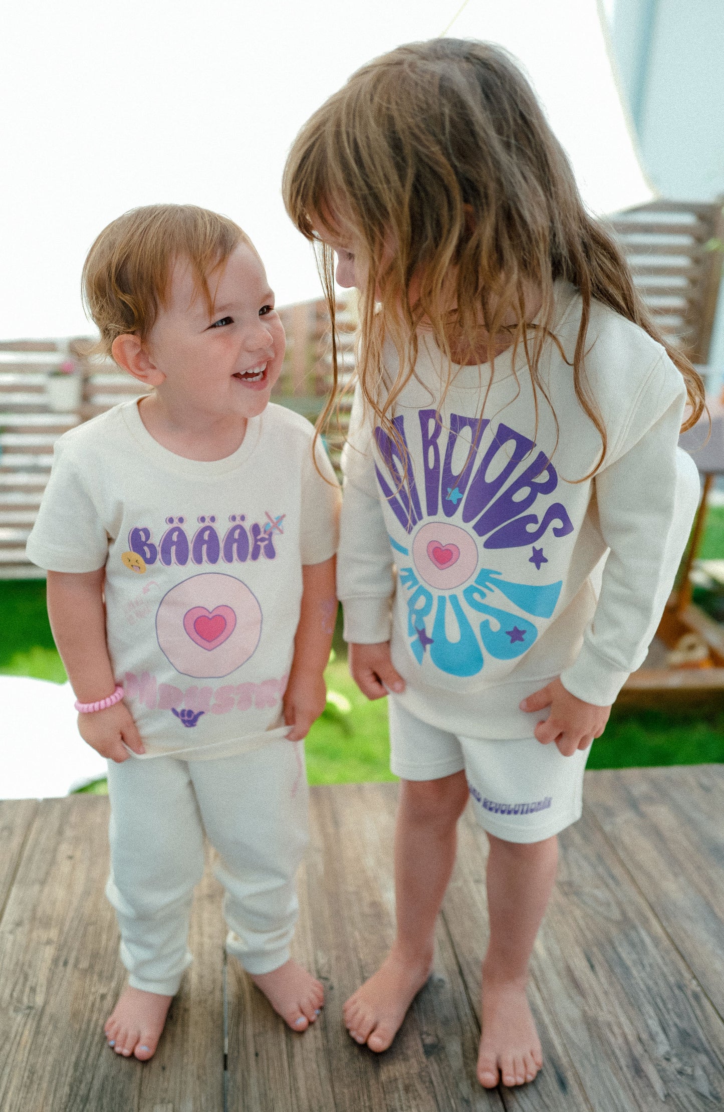 Kids Pulli - In Boobs I trust - lila/blau