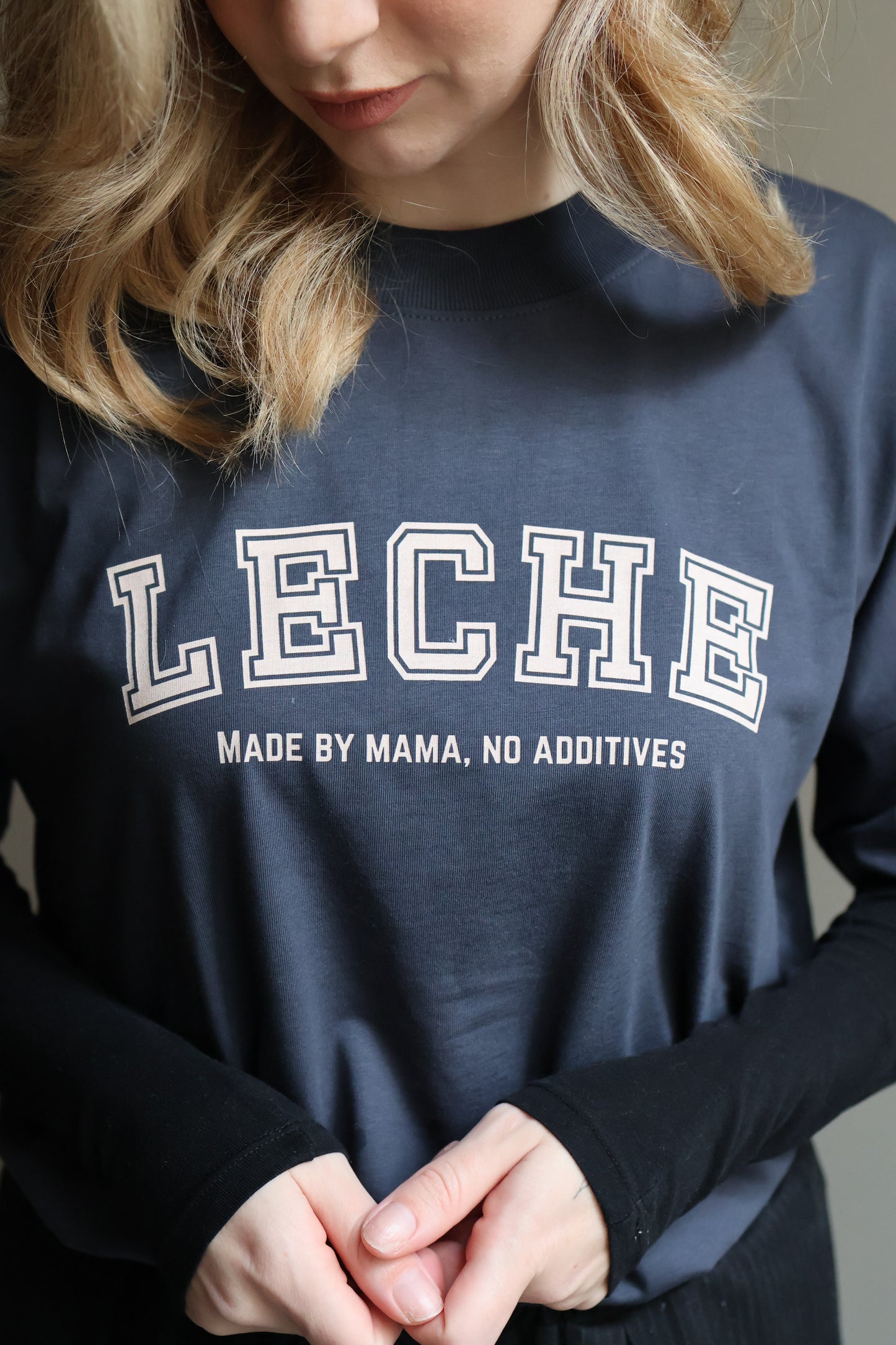 LECHE - Shirt Grey - Beige