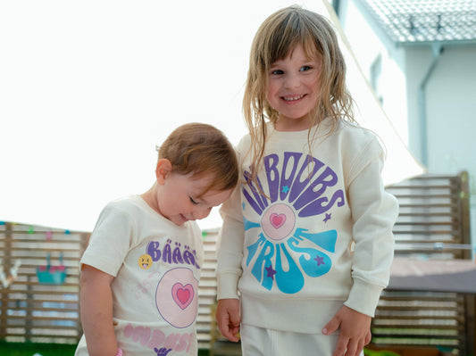 Kids Pulli - In Boobs I trust - lila/blau